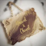 Personalized Resin Hanging Name Plate